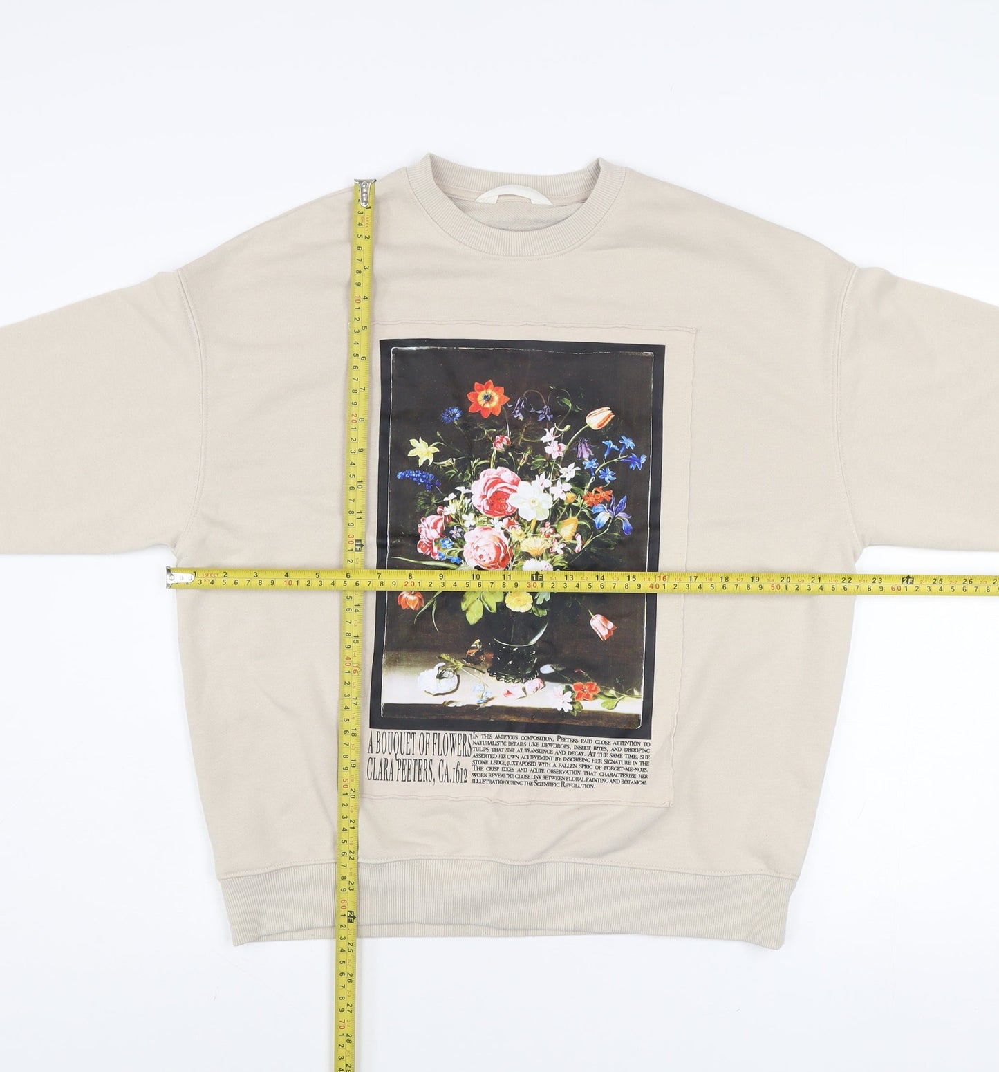 Primark Men’s Beige Graphic Art Pullover Sweatshirt XS