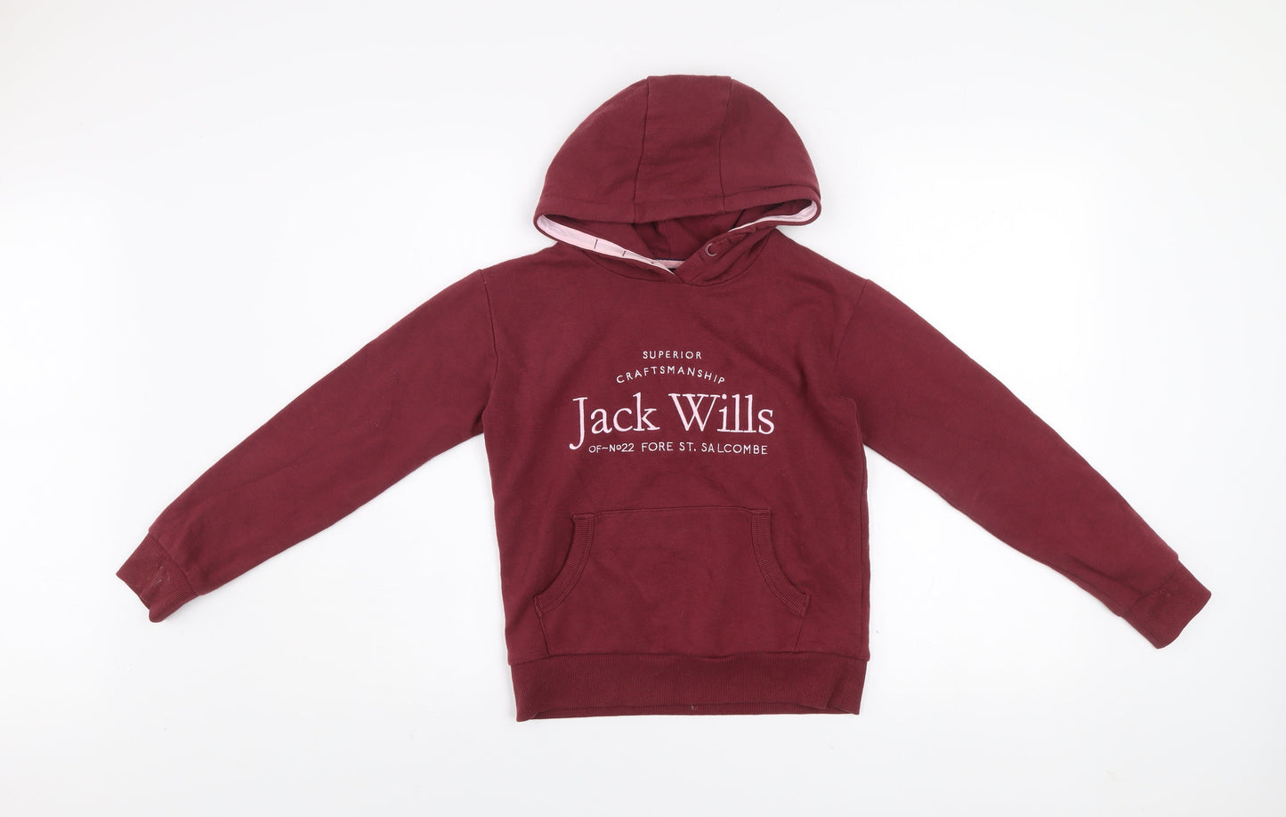 Girls UK Size 9-10 Years Jack Wills Red Pullover Hoodie