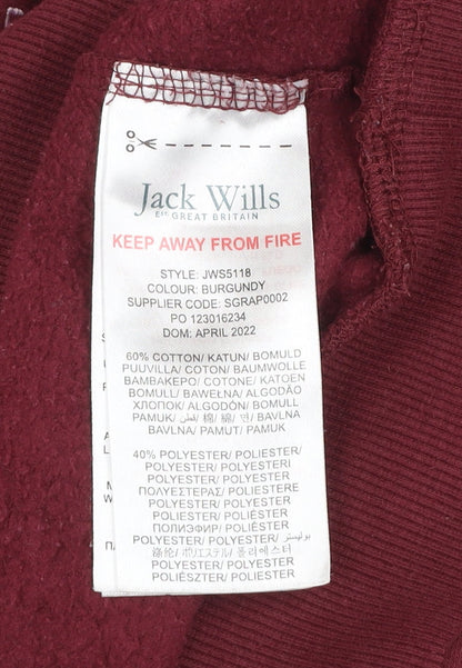 Girls UK Size 9-10 Years Jack Wills Red Pullover Hoodie