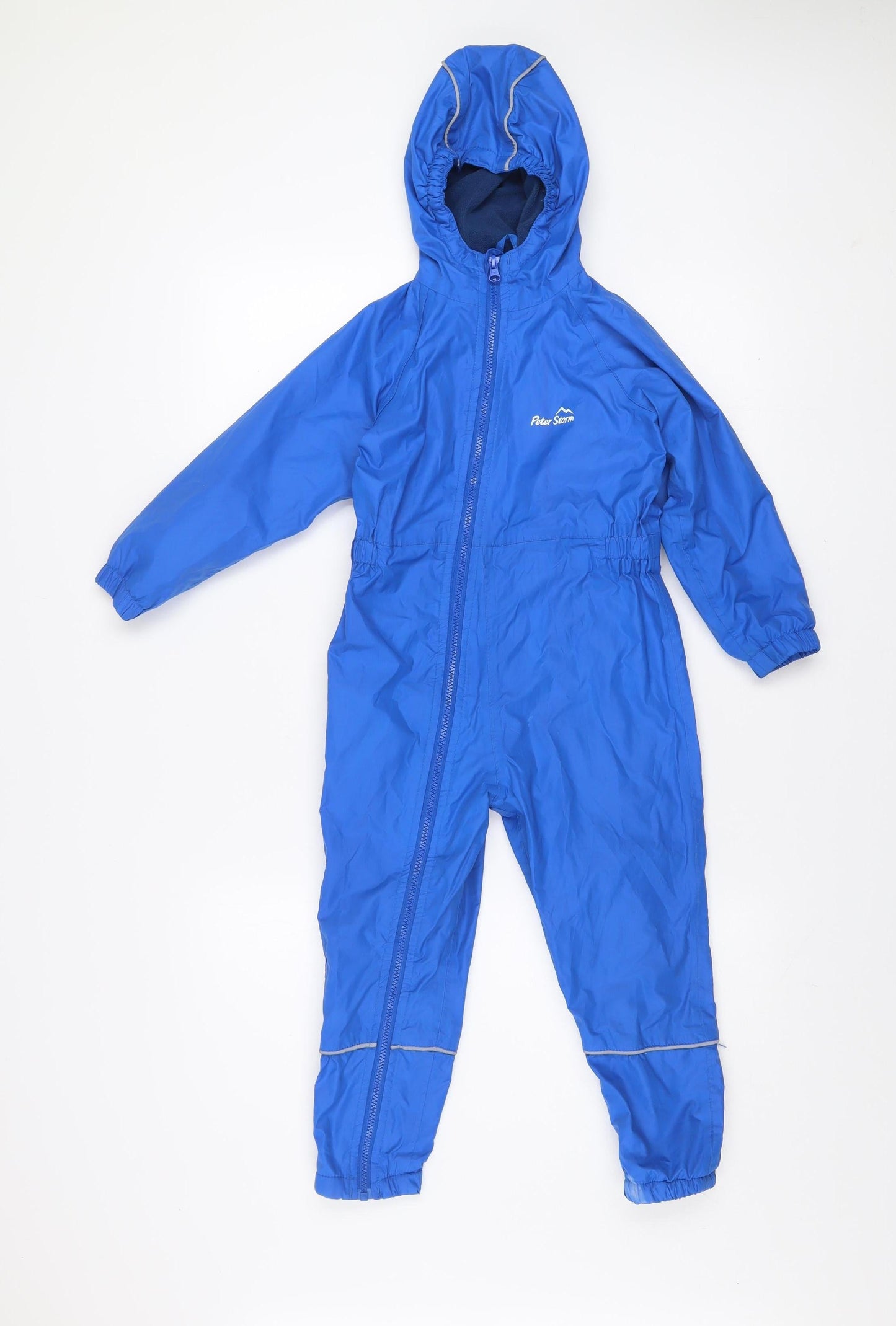 Peter Storm Boys Blue Hooded Snowsuit 3-4 Years Waterproof Fleece Lined