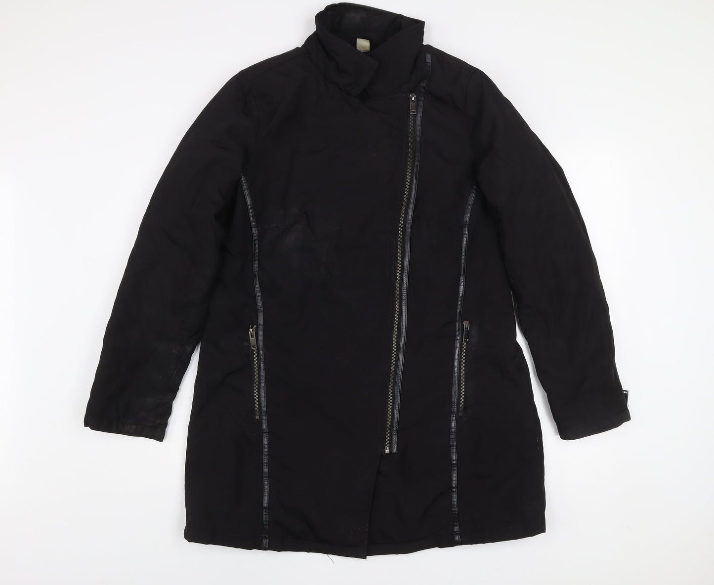 Womens UK Size 42 MS Mode Black Overcoat