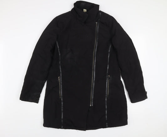 Womens UK Size 42 MS Mode Black Overcoat