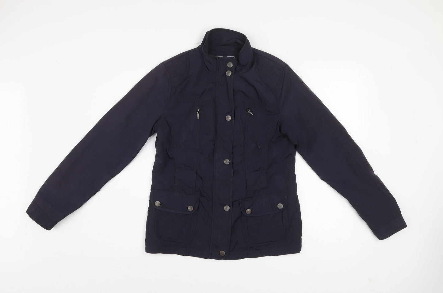 Maine New England Women's Blue Size 10 Quilted Military Jacket