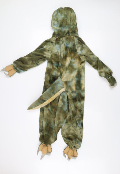 Natural History Museum Boys Green Dinosaur One Piece Hooded Nightwear 3-5 Years
