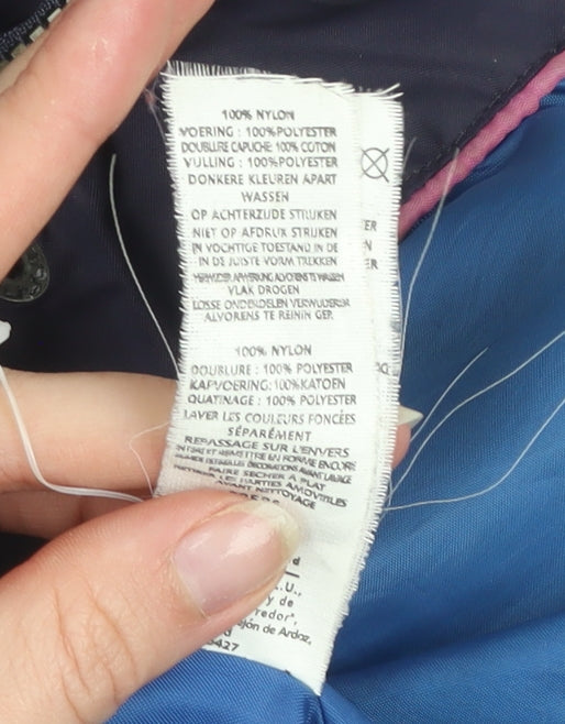 Denim Co. Women's Purple Hooded Fur Trim Puffer Gilet Size 12