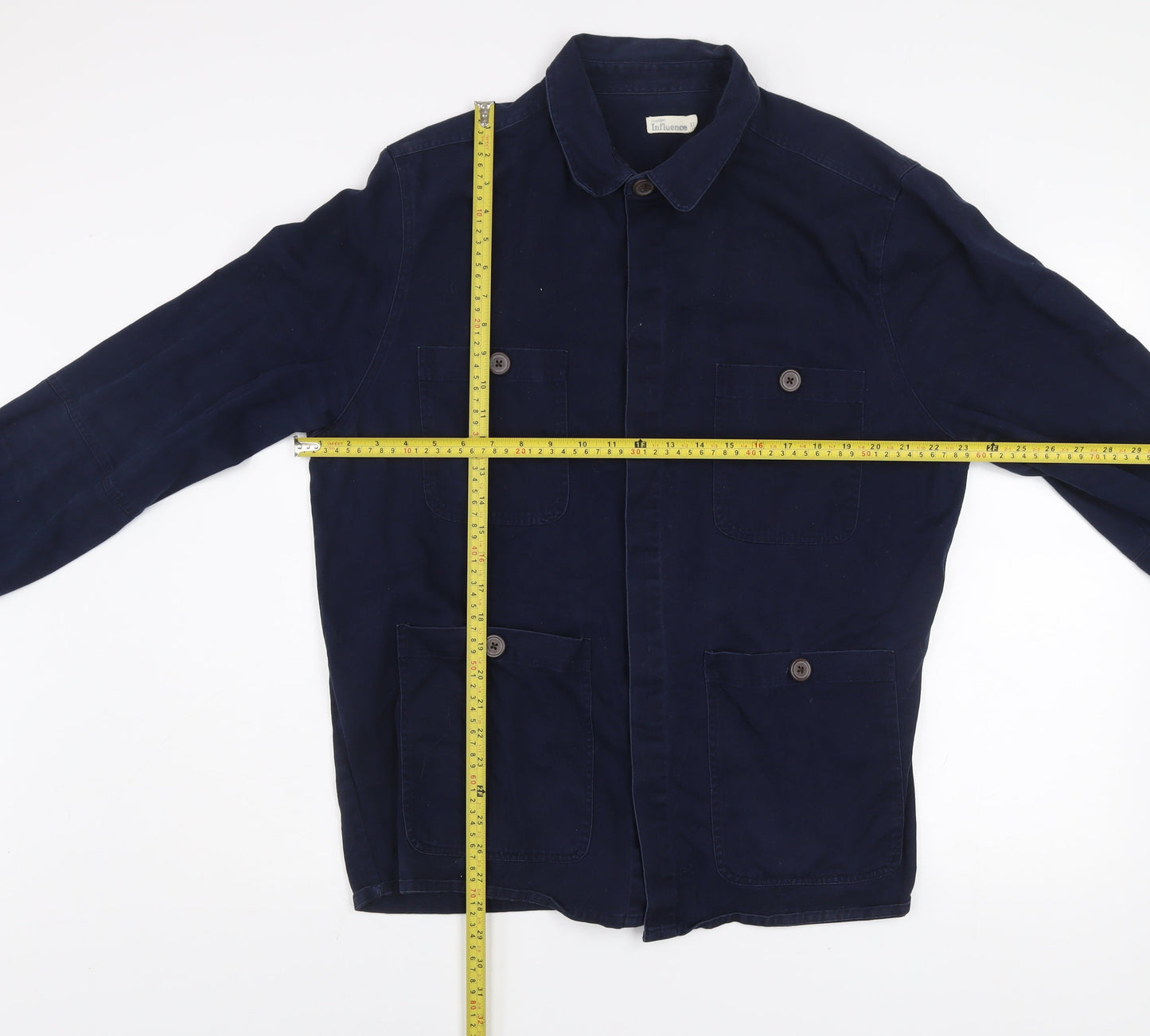 Another Influence Men's Blue Cotton Twill Work Jacket XL Casual