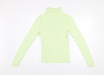 GAP Women’s Green Roll Neck Cotton Slim Fit Jumper Size M