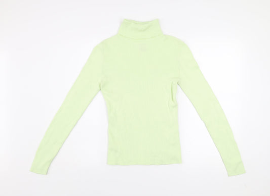 GAP Women’s Green Roll Neck Cotton Slim Fit Jumper Size M