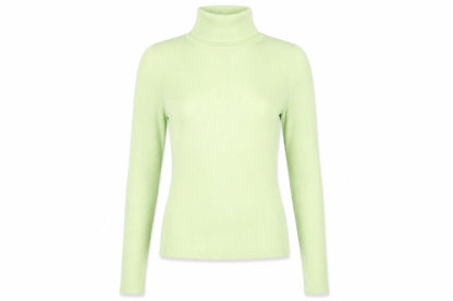 Gap Women’s Green Roll Neck Cotton Slim Fit Jumper Size M
