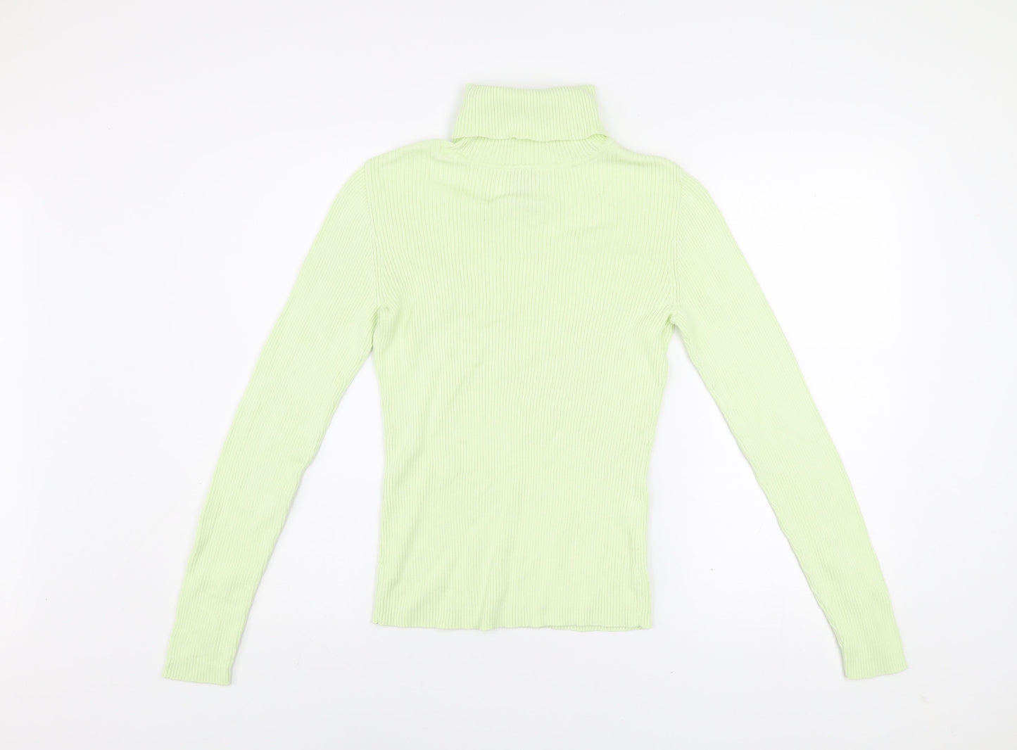 GAP Women’s Green Roll Neck Cotton Slim Fit Jumper Size M