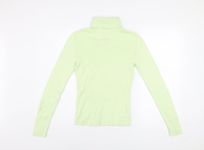 GAP Women’s Green Roll Neck Cotton Slim Fit Jumper Size M