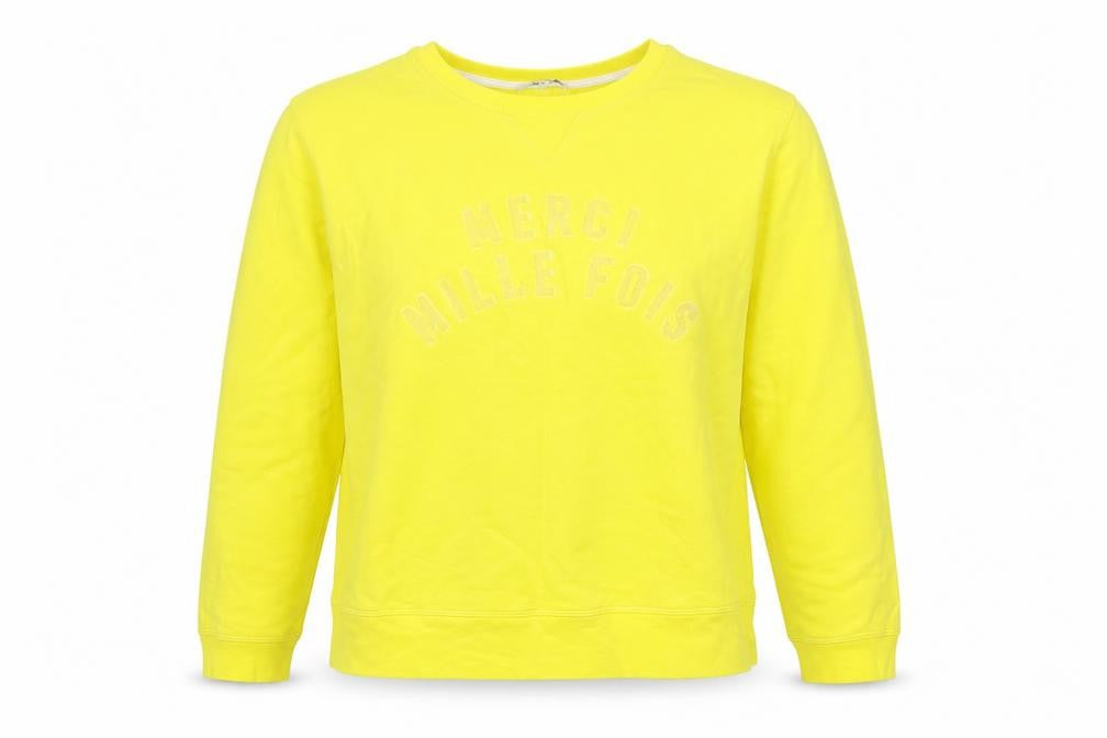 Womens UK Size M Sandwich Yellow Pullover Sweatshirt