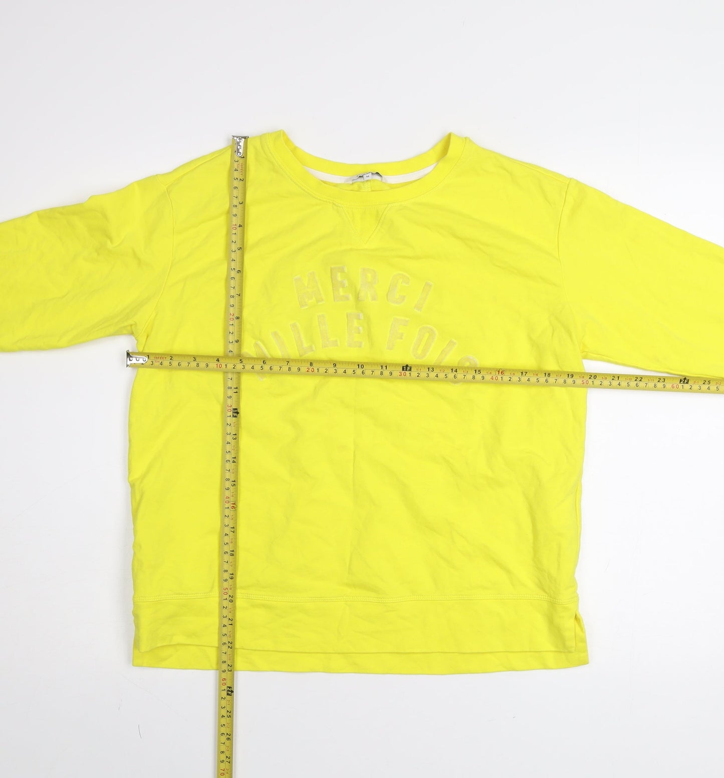 Womens UK Size M Sandwich Yellow Pullover Sweatshirt