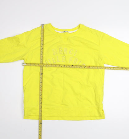 Womens UK Size M Sandwich Yellow Pullover Sweatshirt