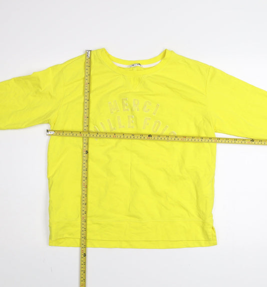 Womens UK Size M Sandwich Yellow Pullover Sweatshirt