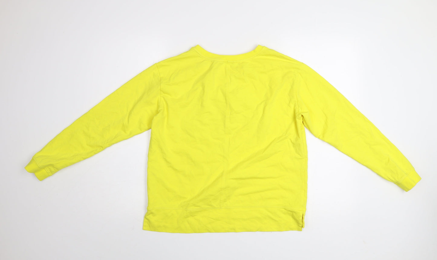 Womens UK Size M Sandwich Yellow Pullover Sweatshirt