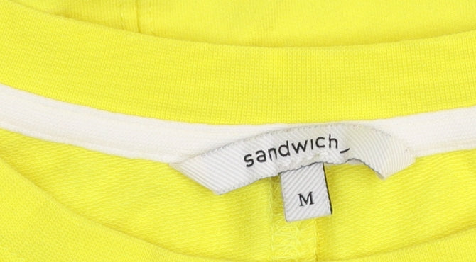 Womens UK Size M Sandwich Yellow Pullover Sweatshirt