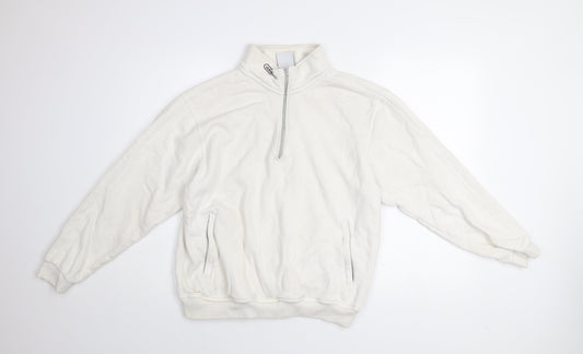 Mens UK Size M adidas White Pullover Sweatshirt
