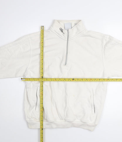 Mens UK Size M adidas White Pullover Sweatshirt
