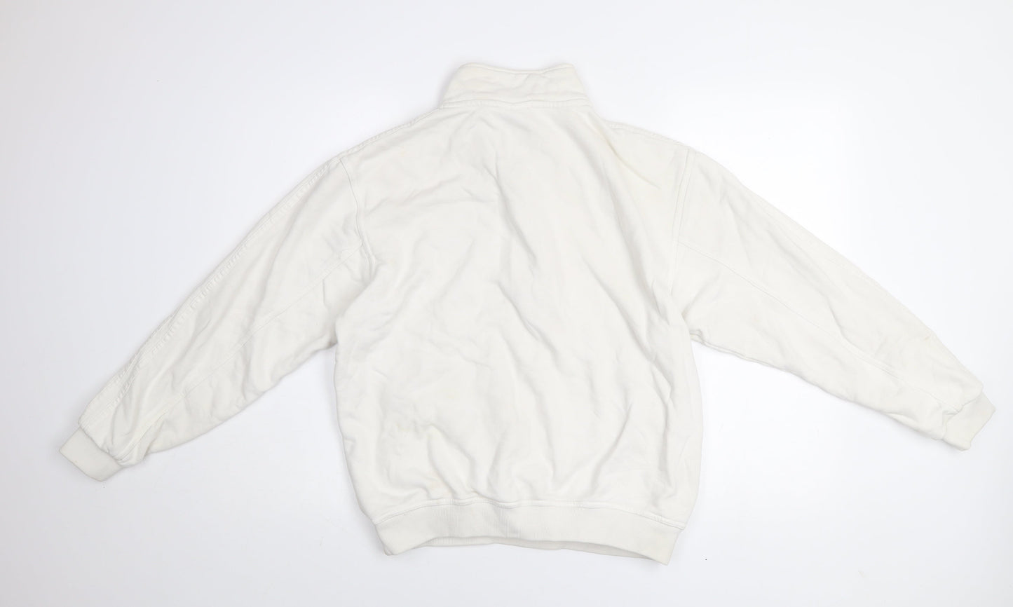 Mens UK Size M adidas White Pullover Sweatshirt