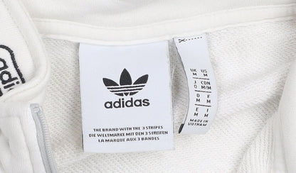 Mens UK Size M adidas White Pullover Sweatshirt
