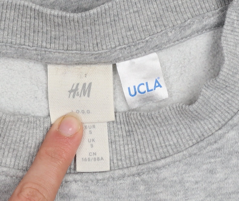Mens UK Size S H&M Grey Pullover Sweatshirt