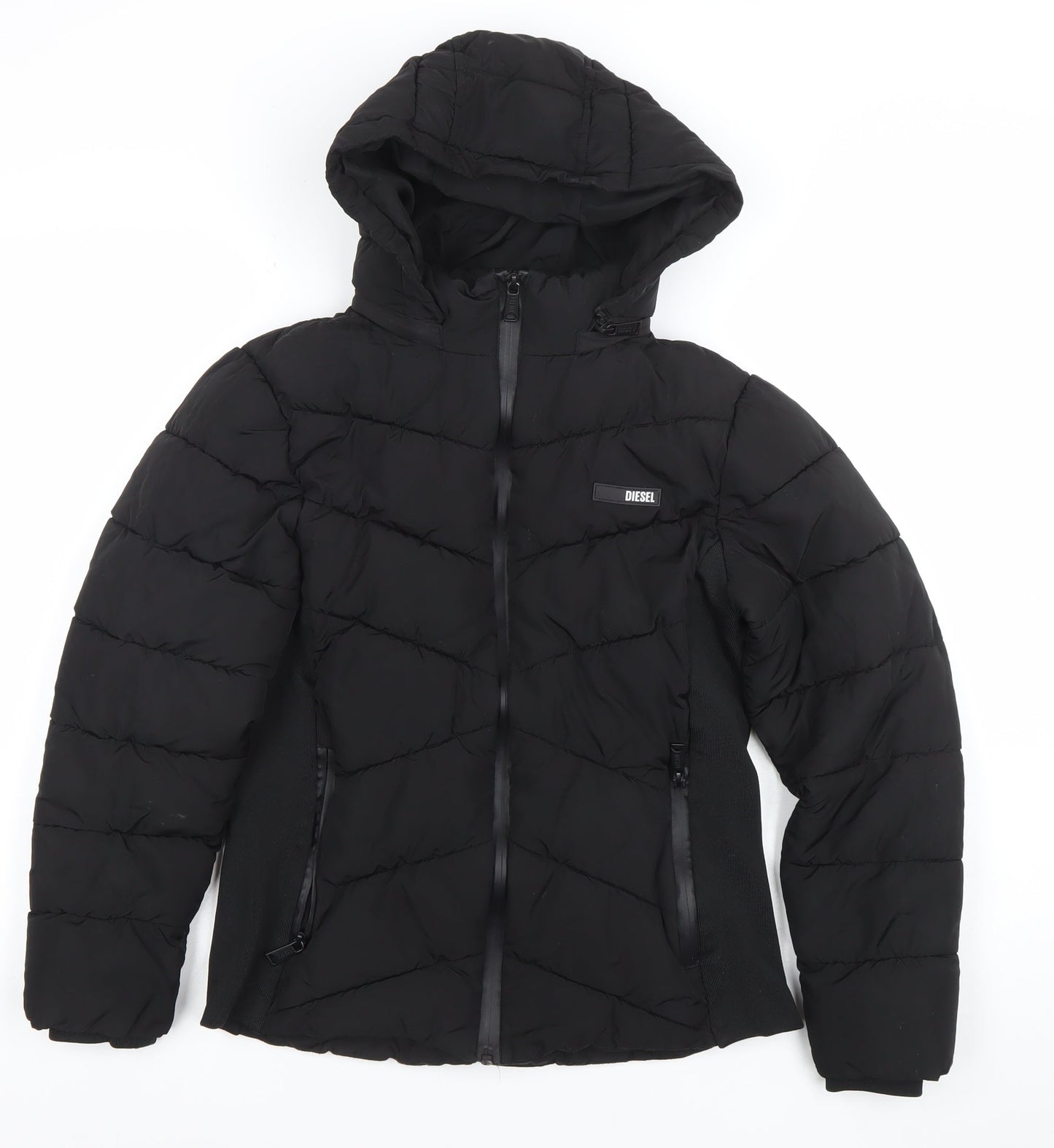 Womens UK Size XS Diesel Black Puffer Jacket