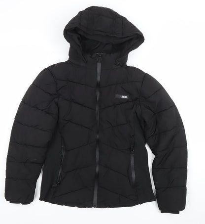 Womens UK Size XS Diesel Black Puffer Jacket