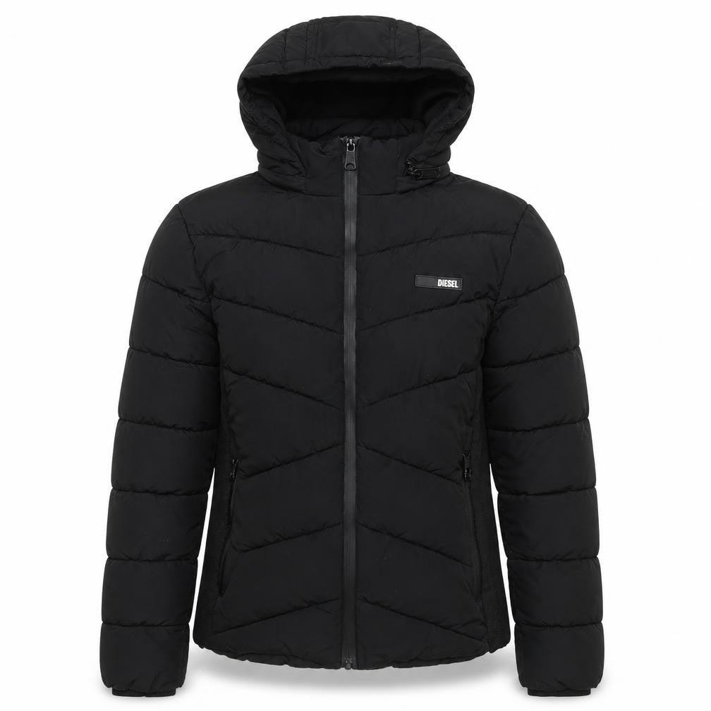 Womens UK Size XS Diesel Black Puffer Jacket