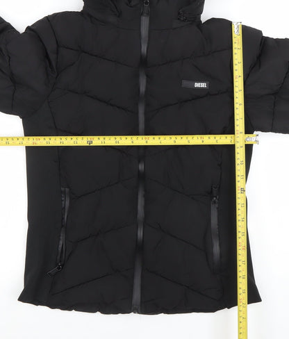 Womens UK Size XS Diesel Black Puffer Jacket