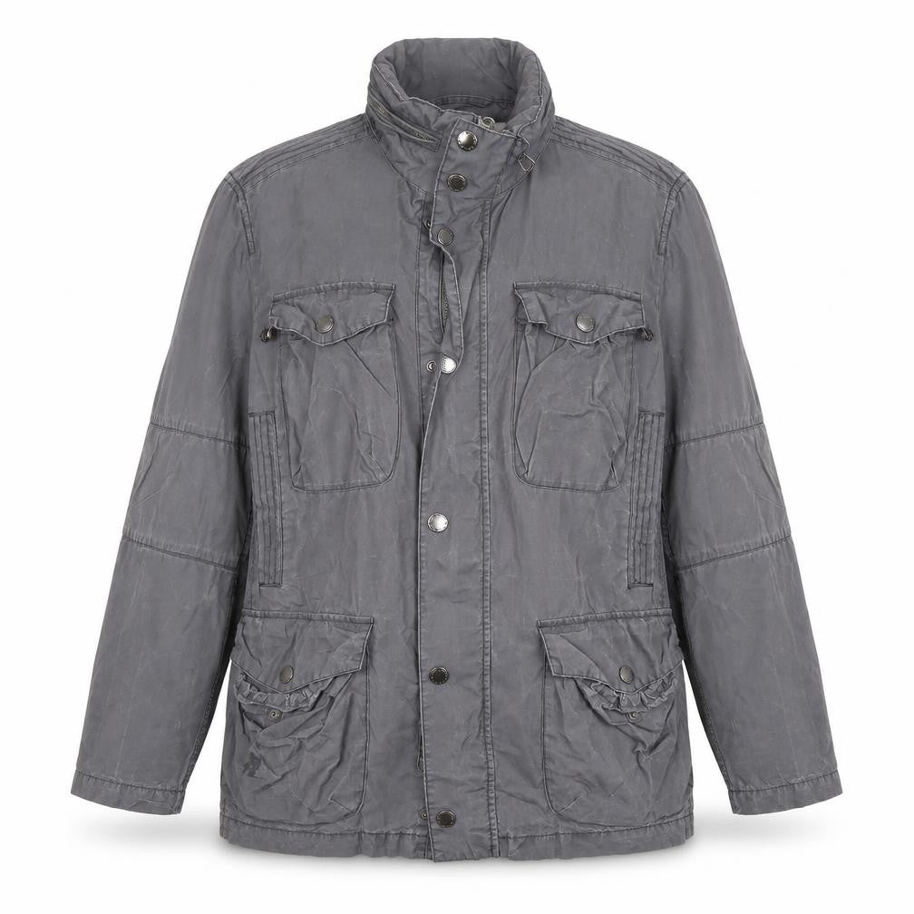 Womens UK Size M Petrol Industries Grey Military Jacket