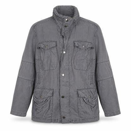 Womens UK Size M Petrol Industries Grey Military Jacket