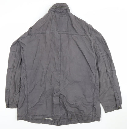 Womens UK Size M Petrol Industries Grey Military Jacket