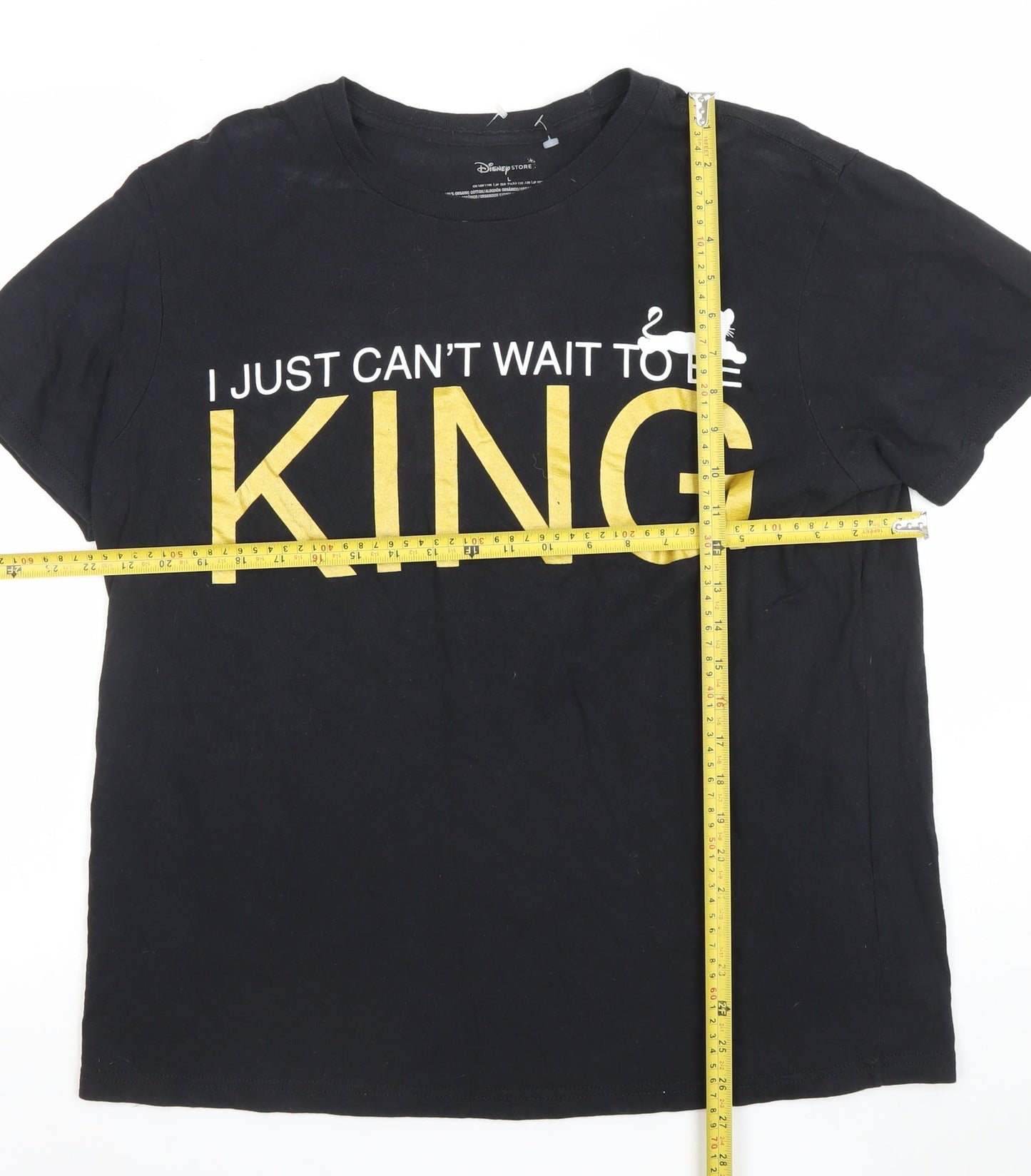 Mens UK Size L Disney Store Black  T-Shirt