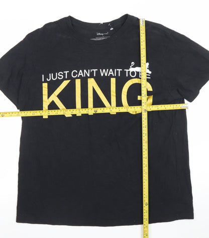 Mens UK Size L Disney Store Black  T-Shirt