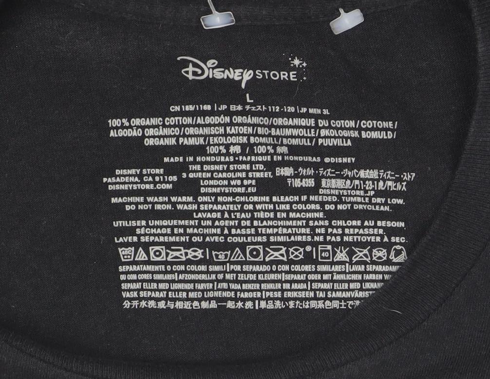 Mens UK Size L Disney Store Black  T-Shirt