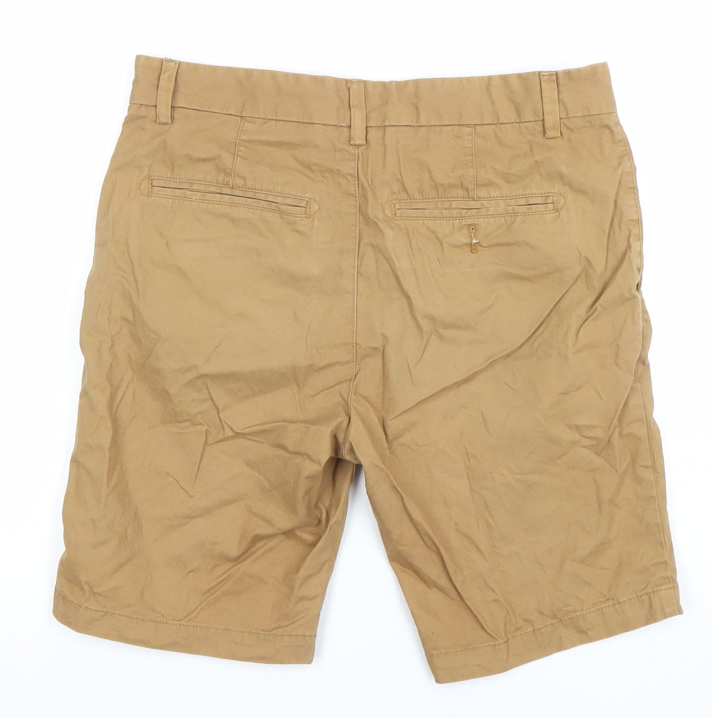 Next Men's Beige Chino Shorts Size M 30in Regular Fit Cotton