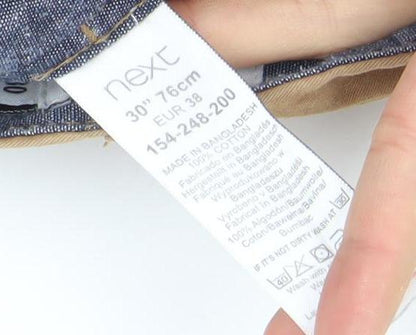 Next Men's Beige Chino Shorts Size M 30in Regular Fit Cotton