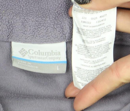 Columbia Women’s Purple 1/2 Zip Fleece Sweatshirt Size L Polyester