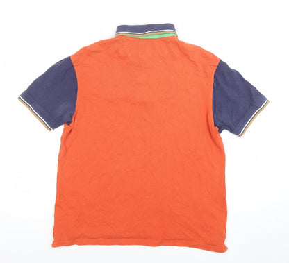 Marks and Spencer Blue Harbour Men's Orange Tailored Fit Polo Shirt M
