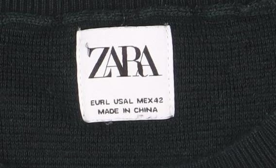 ZARA Men Black L Crew Neck Knit Pullover Jumper