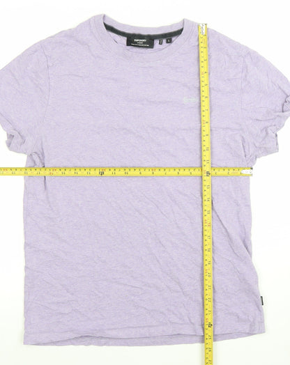 Superdry Studios Men's Lilac Organic Cotton Crew Neck T-Shirt Size L
