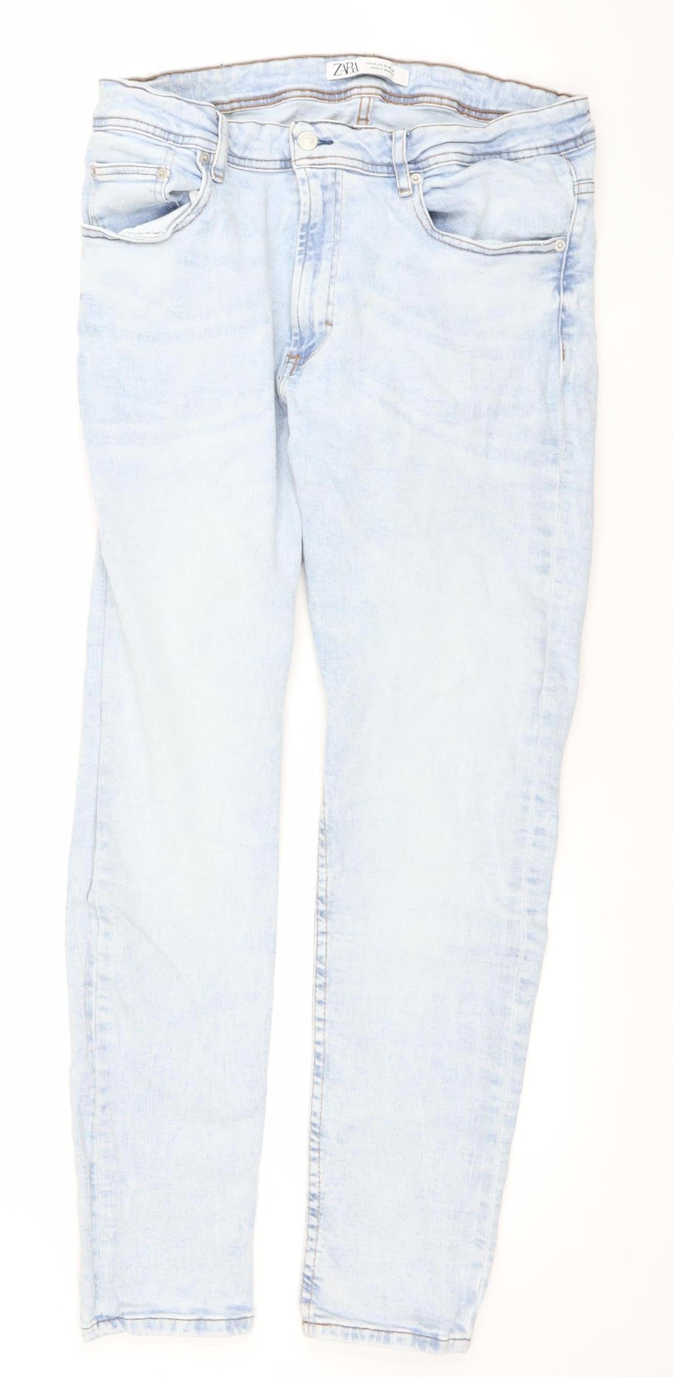 ZARA Women's Blue Light Wash Skinny Jeans Size 8