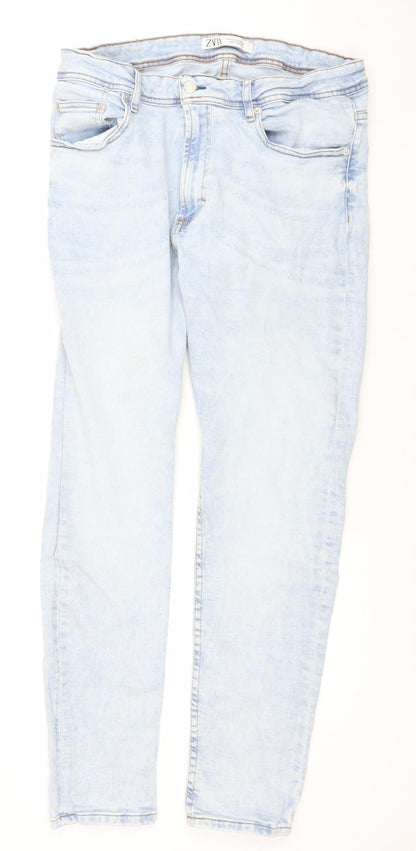 ZARA Women's Blue Light Wash Skinny Jeans Size 8