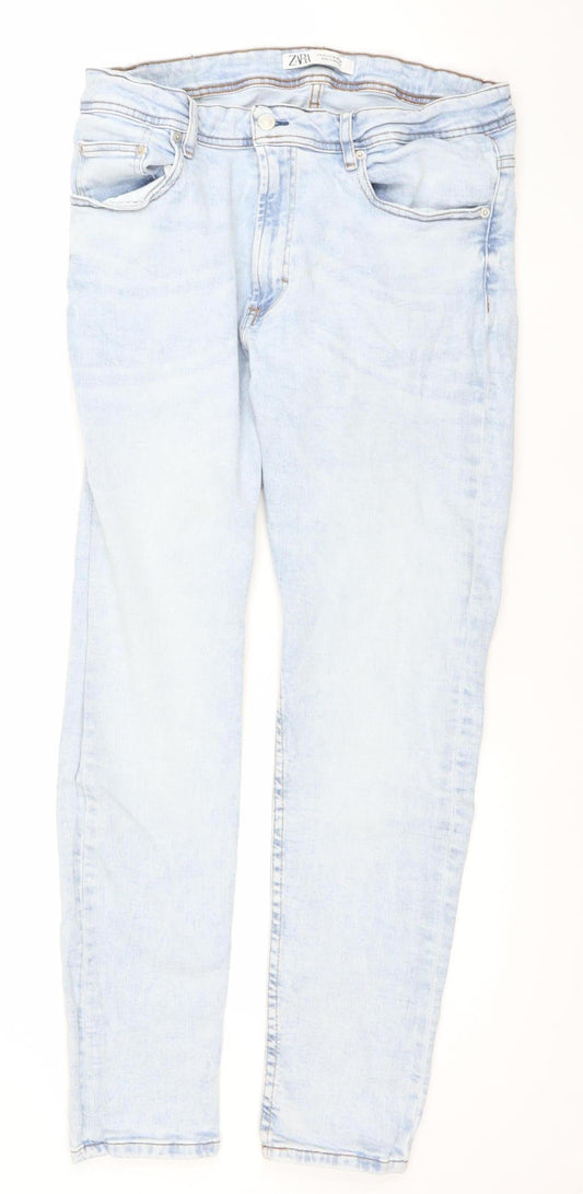 ZARA Women's Blue Light Wash Skinny Jeans Size 8
