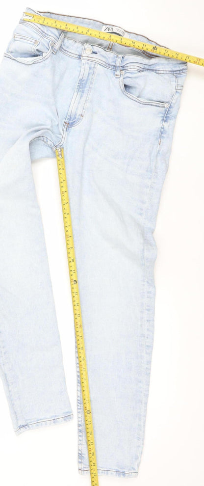 ZARA Women's Blue Light Wash Skinny Jeans Size 8