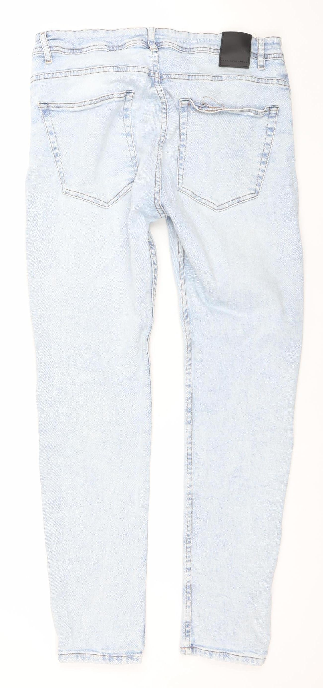 ZARA Women's Blue Light Wash Skinny Jeans Size 8