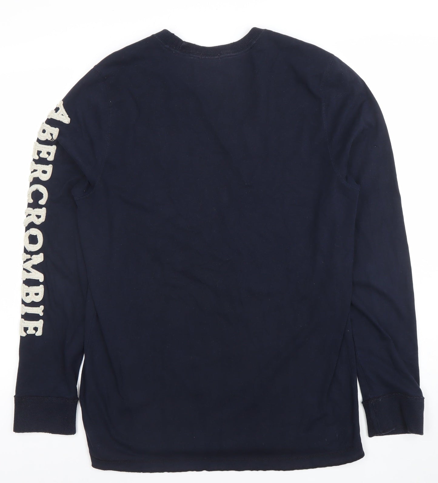 Abercrombie & Fitch Men's Blue Crew Neck Athletic Sweatshirt L