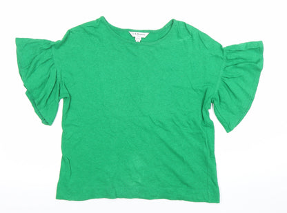 Womens UK Size XS L.K. Bennett Green Basic T-Shirt