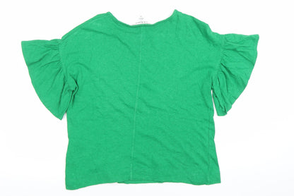Womens UK Size XS L.K. Bennett Green Basic T-Shirt